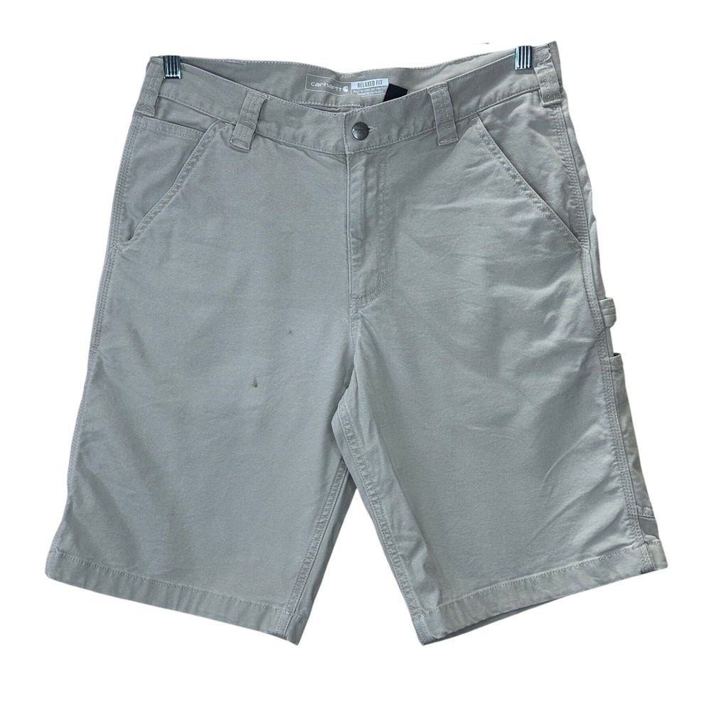Carhartt Men's Relaxed Fit Canvas‎ Utility Work Shorts Khaki BS3652-M Size 32x11